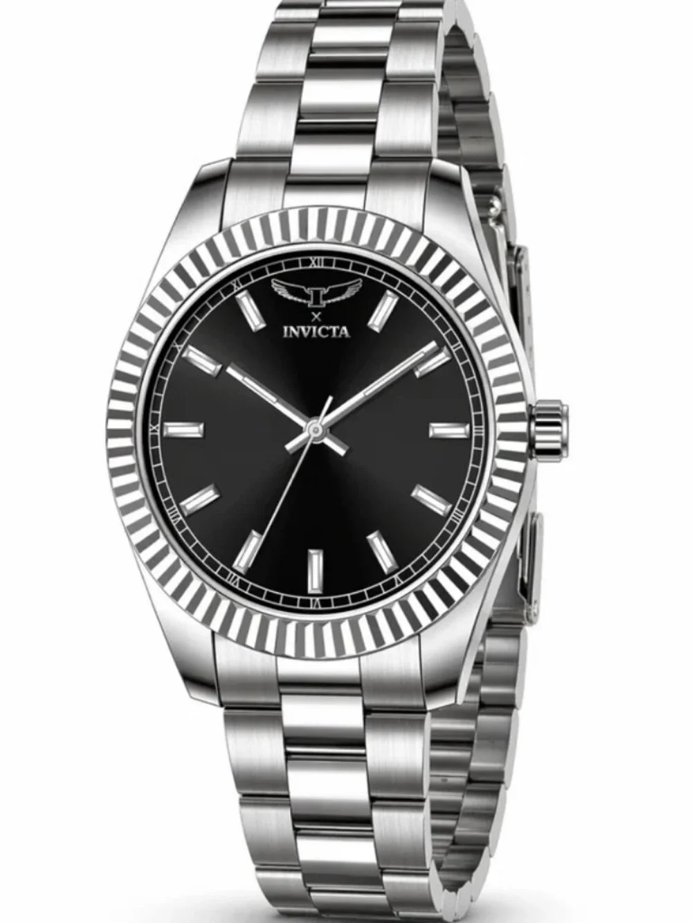 $199 Invicta Specialty I Mens Black 40mm Steel Quartz Watch (69014) NIB
